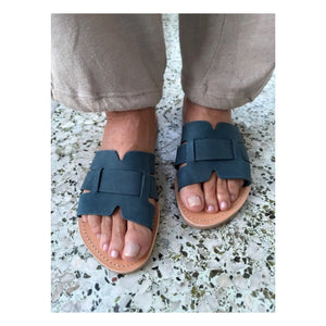 Théluto - Oriane Nubuck Mule | Blue