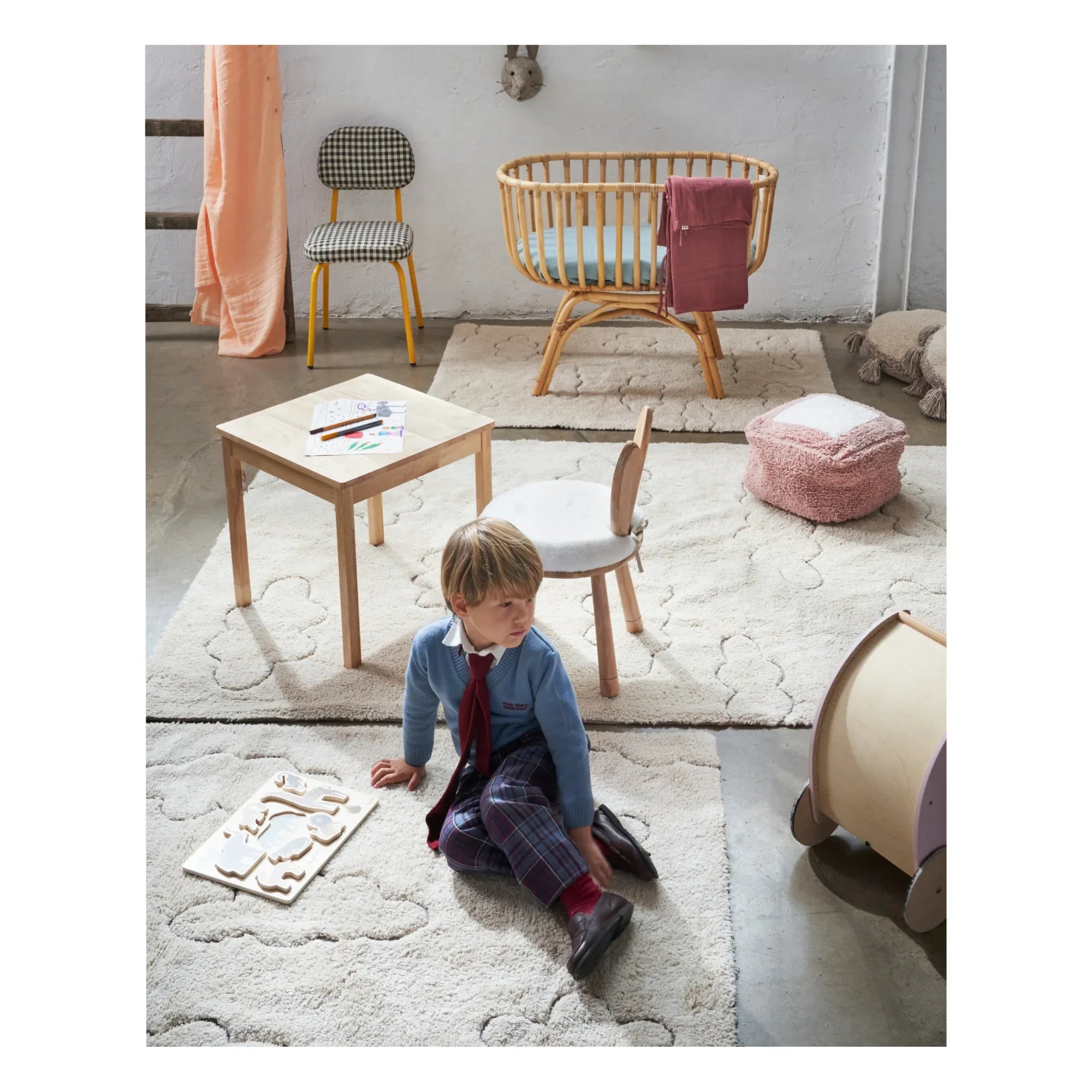 Lorena Canals - Wolken RugCycled Teppich | Ecru