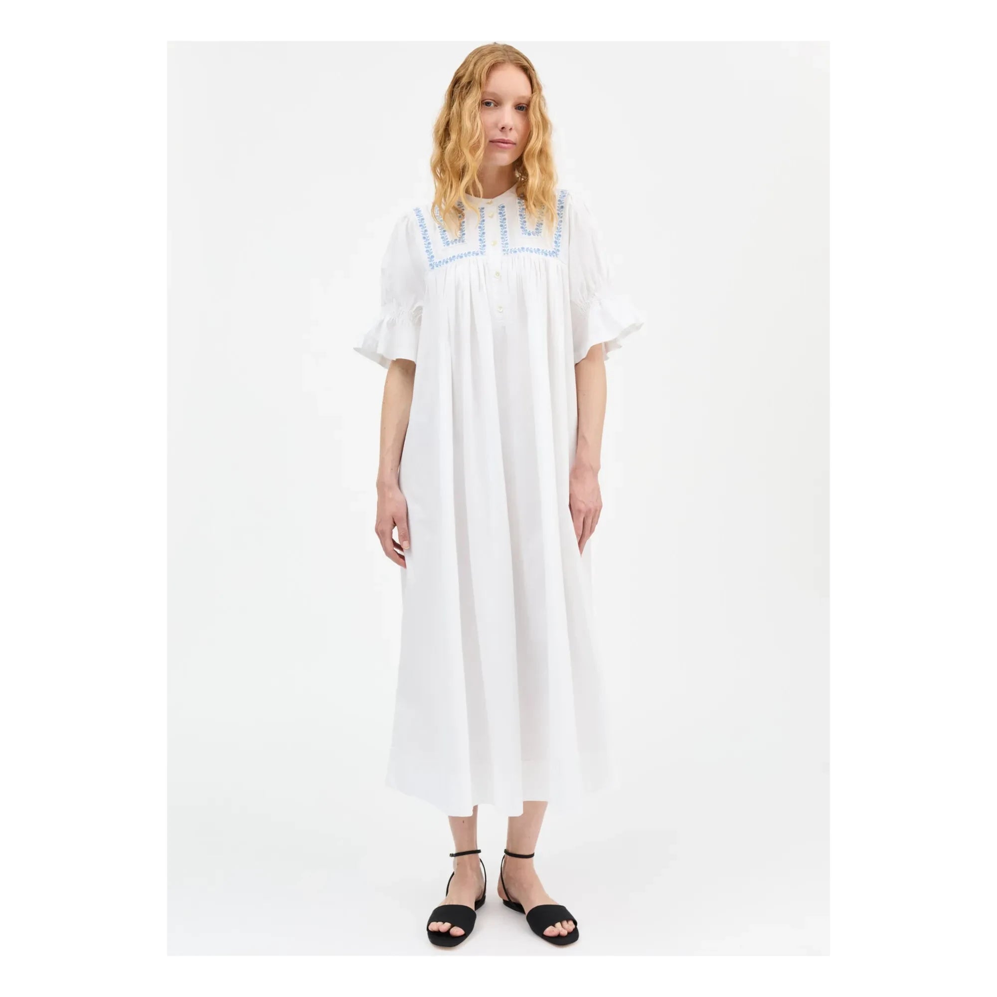 Skall Studio - Bonne Baumwollkleid | Weiß