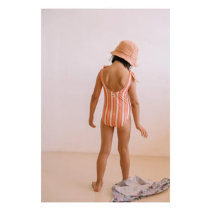 Studio Bohème - Roberta Striped Organic Cotton Swimsuit | Pink