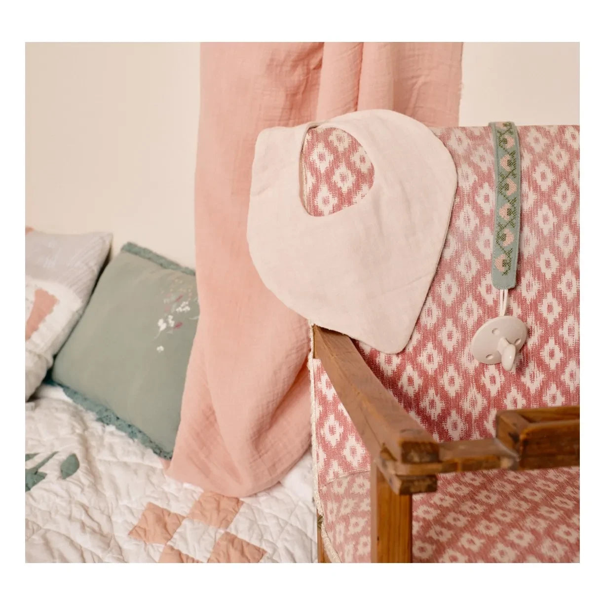 Editions Aimable - Bandana Brigitte - 2er-Set | Raspberry Stripes Poplin