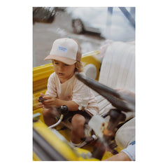Hello Hossy - Düz Trucker Cap | Camel