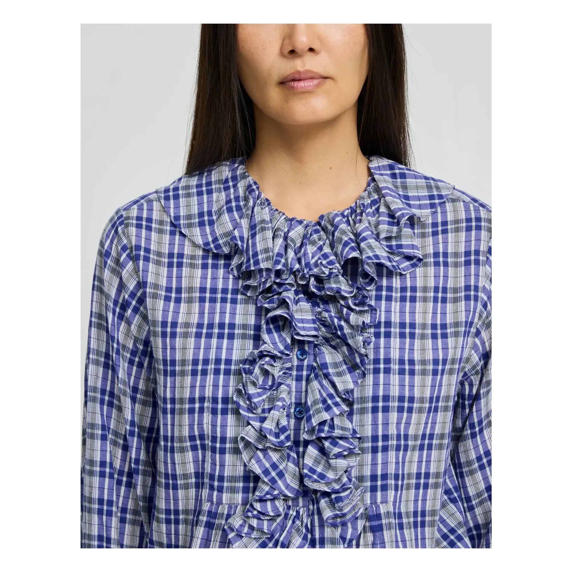 Laurence Bras - Annie Baumwollbluse | Blau