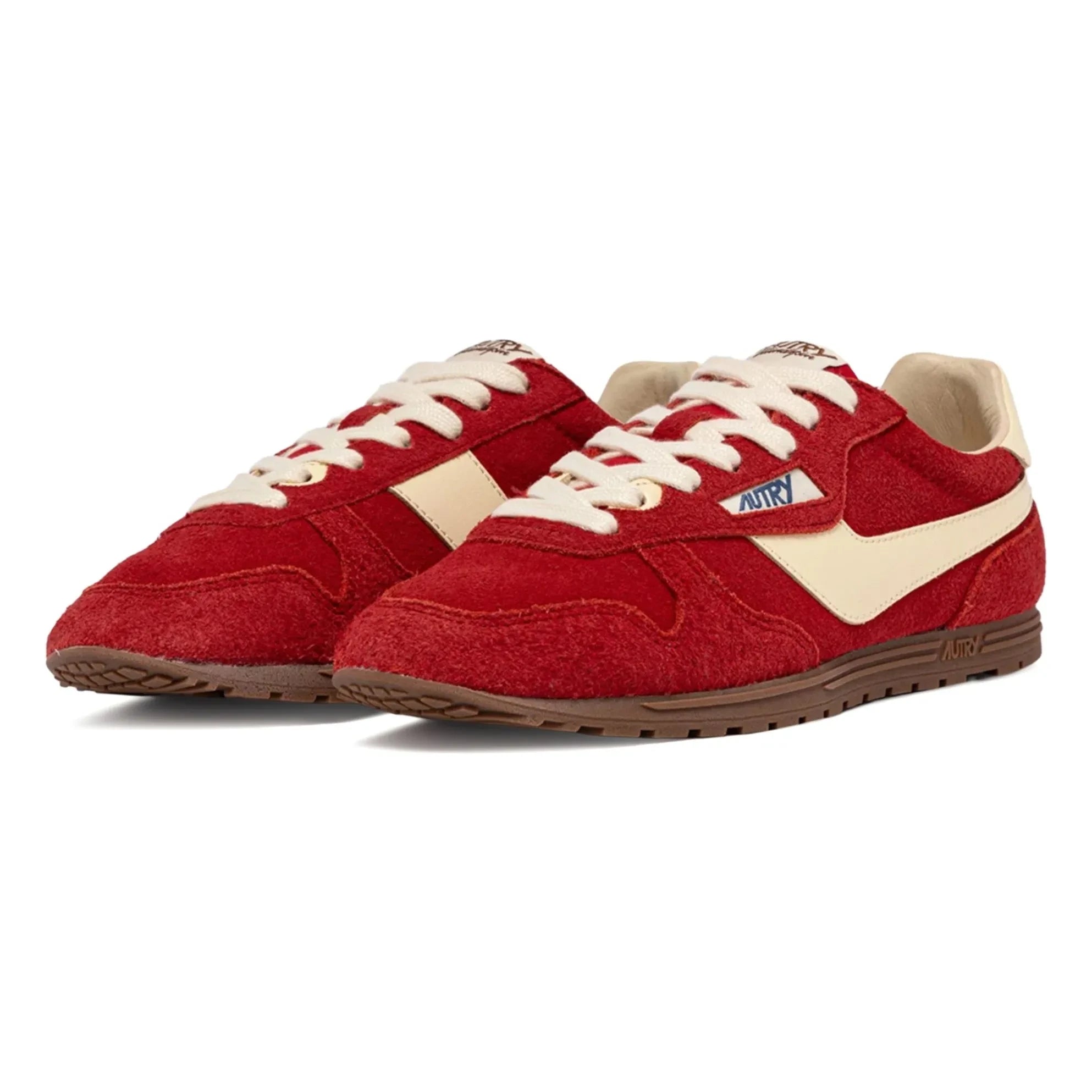 Autry - Windspin Low Zweifarbiger Wildleder- und Leder-Sneaker | Rot