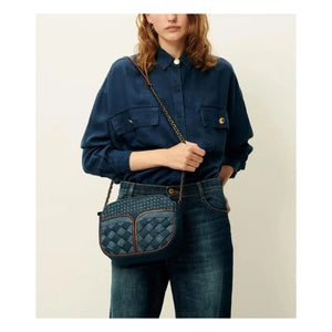 Sessùn - Divinou Örgü Denim Çanta | Mavi