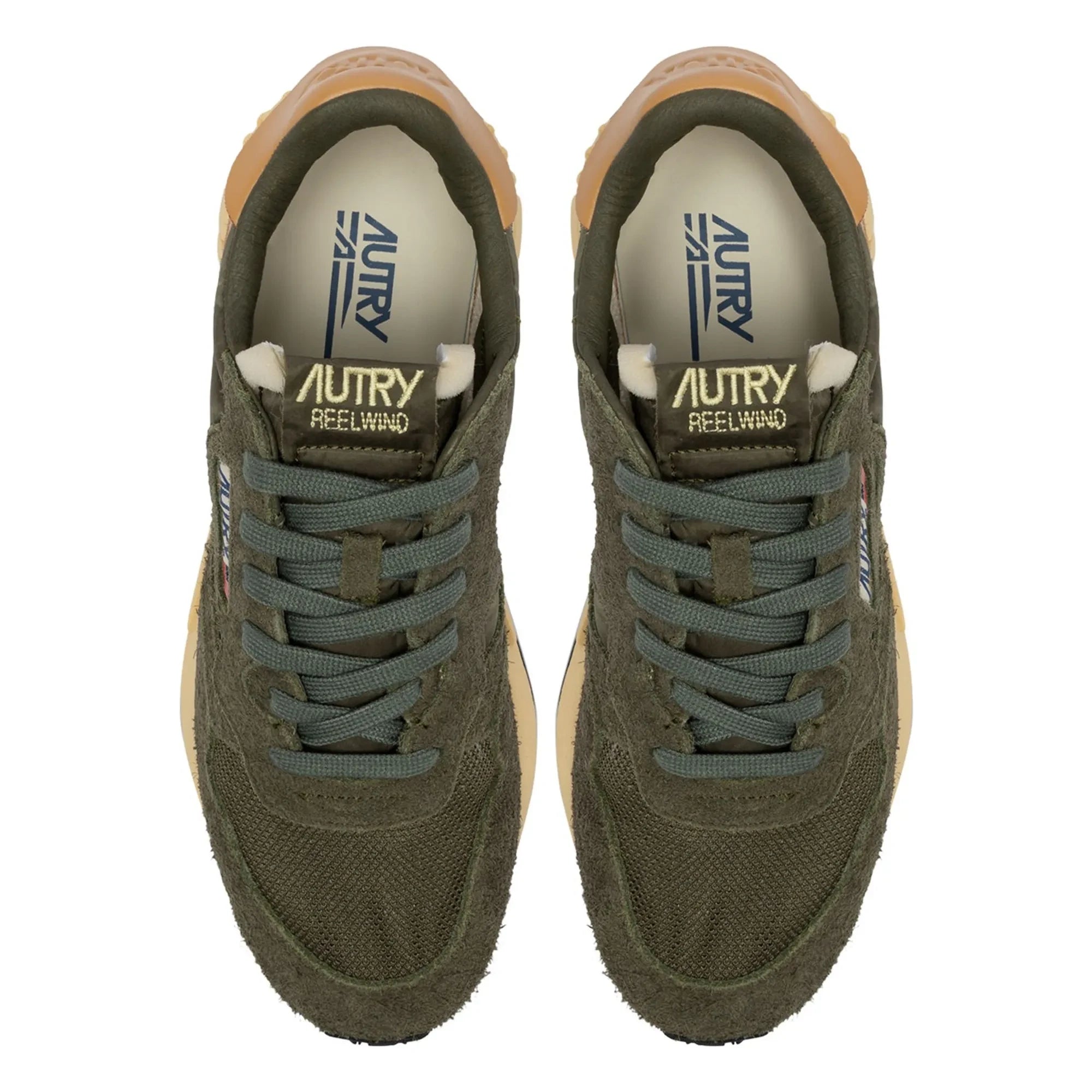 Autry - Baskets Reelwind Low Bicolore Süet | Haki