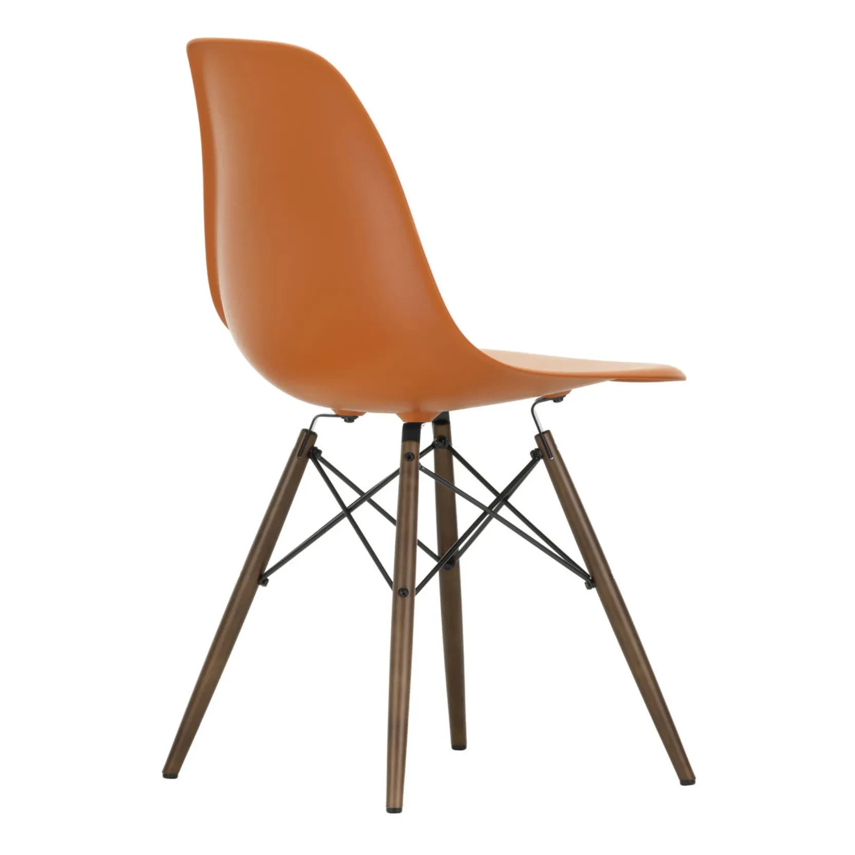 Vitra - DSW plastik sandalye - akçaağaç taban - Charles & Ray Eames | Turuncu Rouille