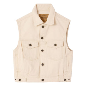 American Vintage - Snopdog Ärmellose Jeansjacke | Ecru