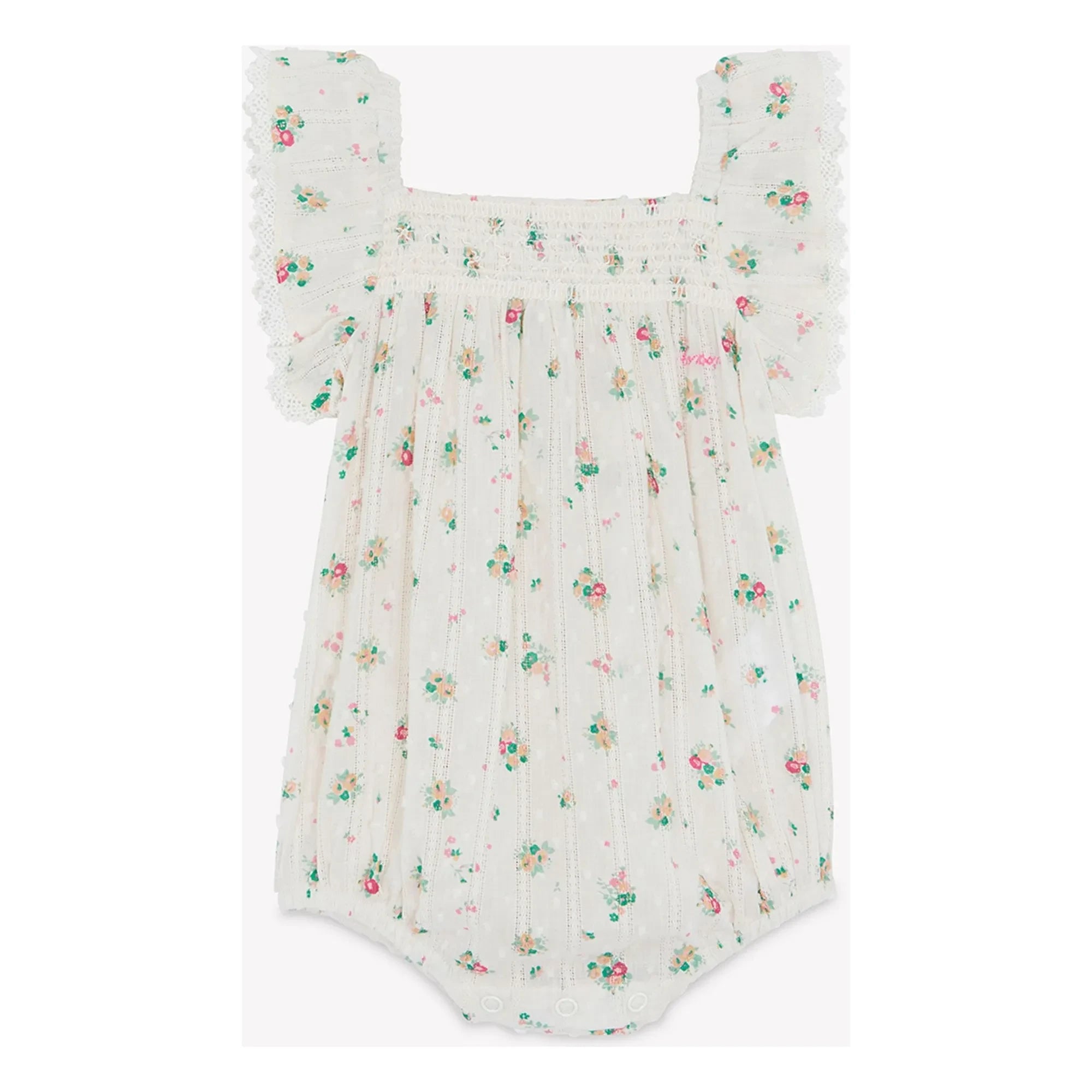 Bonton - Lalix Bouquets Büzgülü tulum | Beyaz