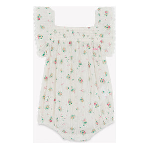 Bonton - Lalix Bouquets Büzgülü tulum | Beyaz