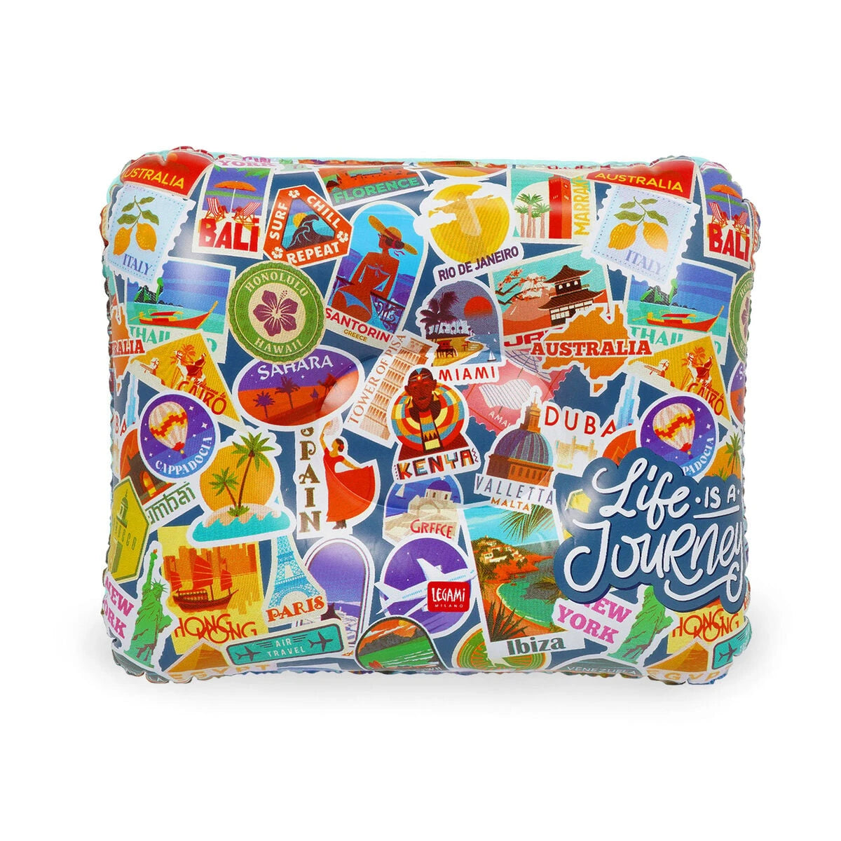 Legami - Travel Stickers Inflatable Pillow