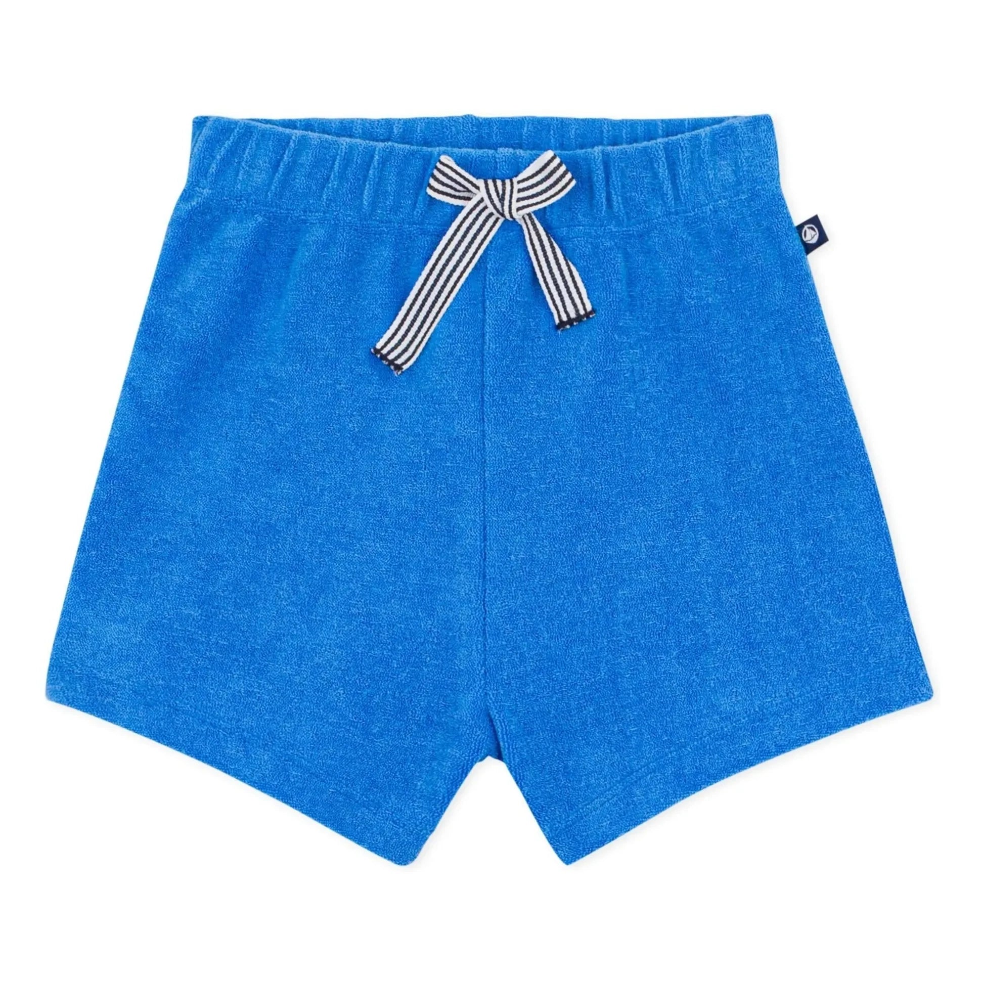 Petit Bateau – Unifarbene Frottee-Shorts | Königsblau