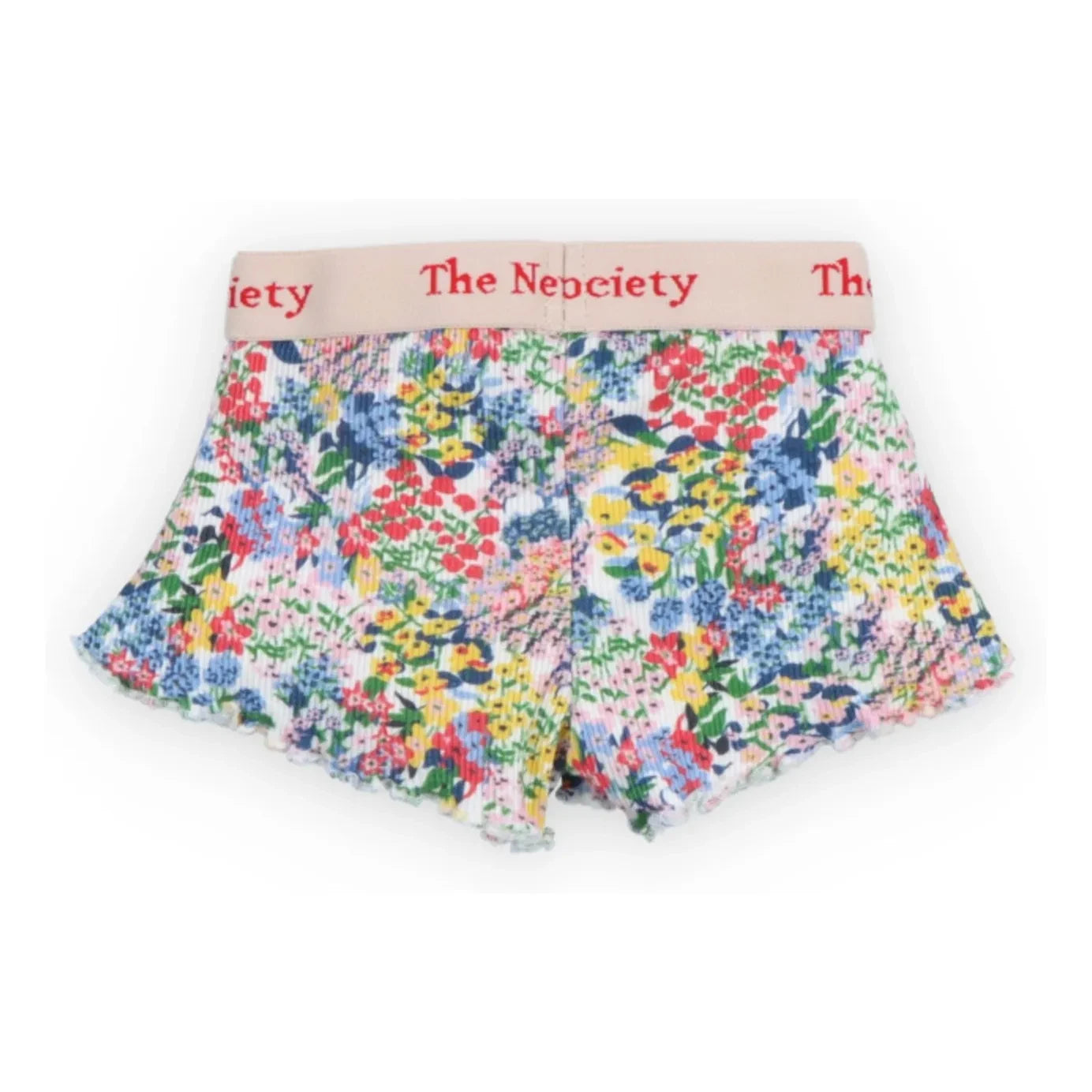 the new society - Verbena Çiçek Desenli Fitilli Bebek Şortu | Mavi