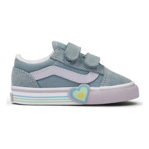 Vans - Scratch Sneakers Old Skool V Heart | Gri mavi