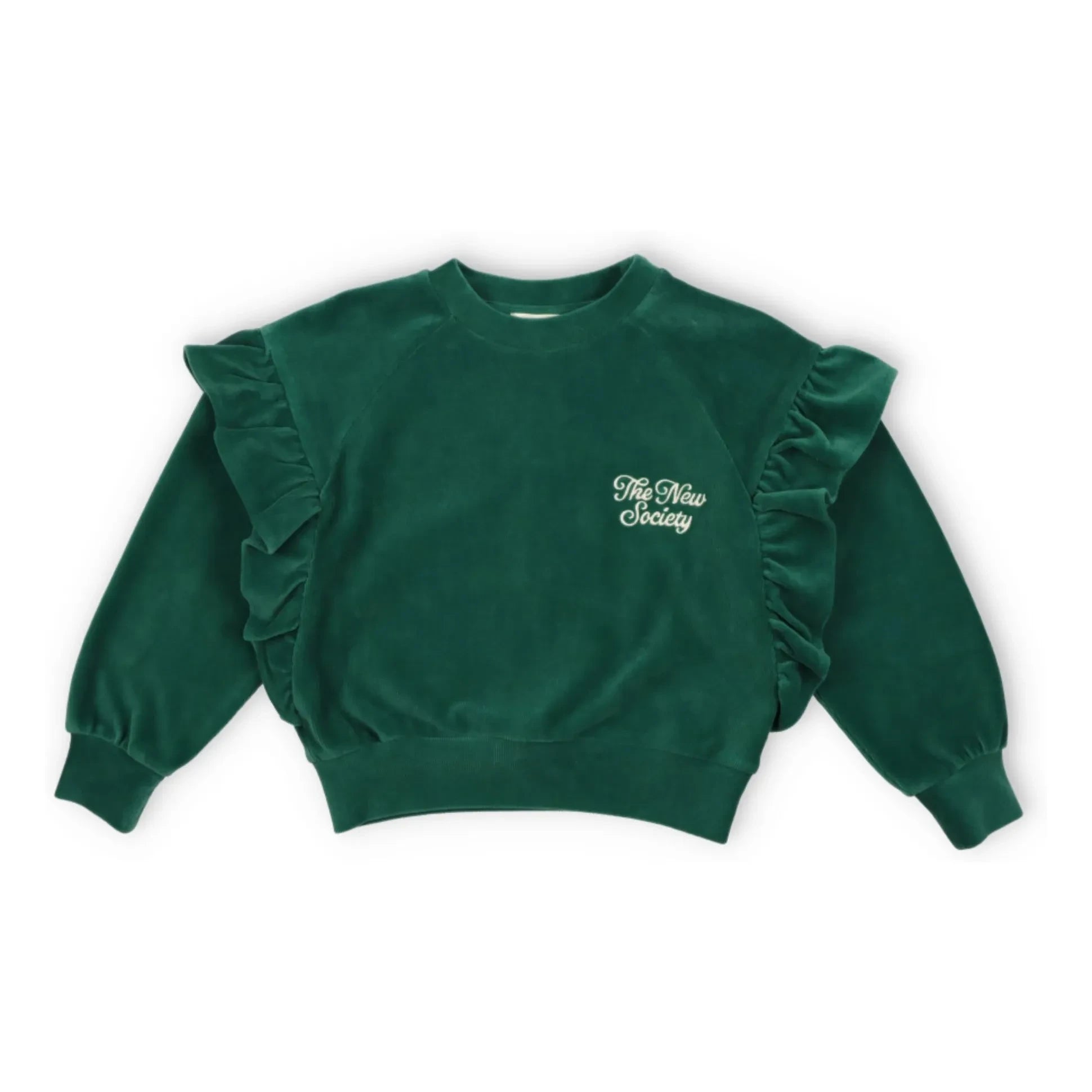 the new society - Sweat Odense Kadife Organik | Yeşil