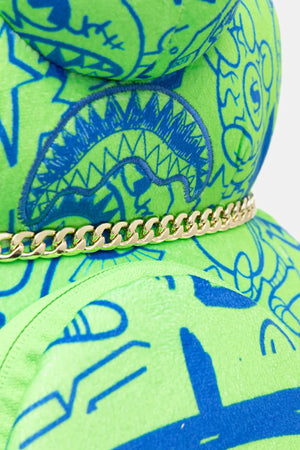 Sprayground - Green Small Printed Backpack 910B7389NSZ