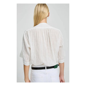 Laurence Bras – Bluse Magrita Kurze Baumwolle | Weiß