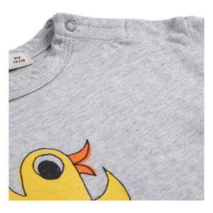 Bobo Choses - Organik Pamuklu Kuş Tişörtü | Heather grey