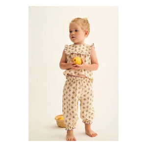 Cozmo - Lina Organic Cotton Flower Pattern Pants | Lavender