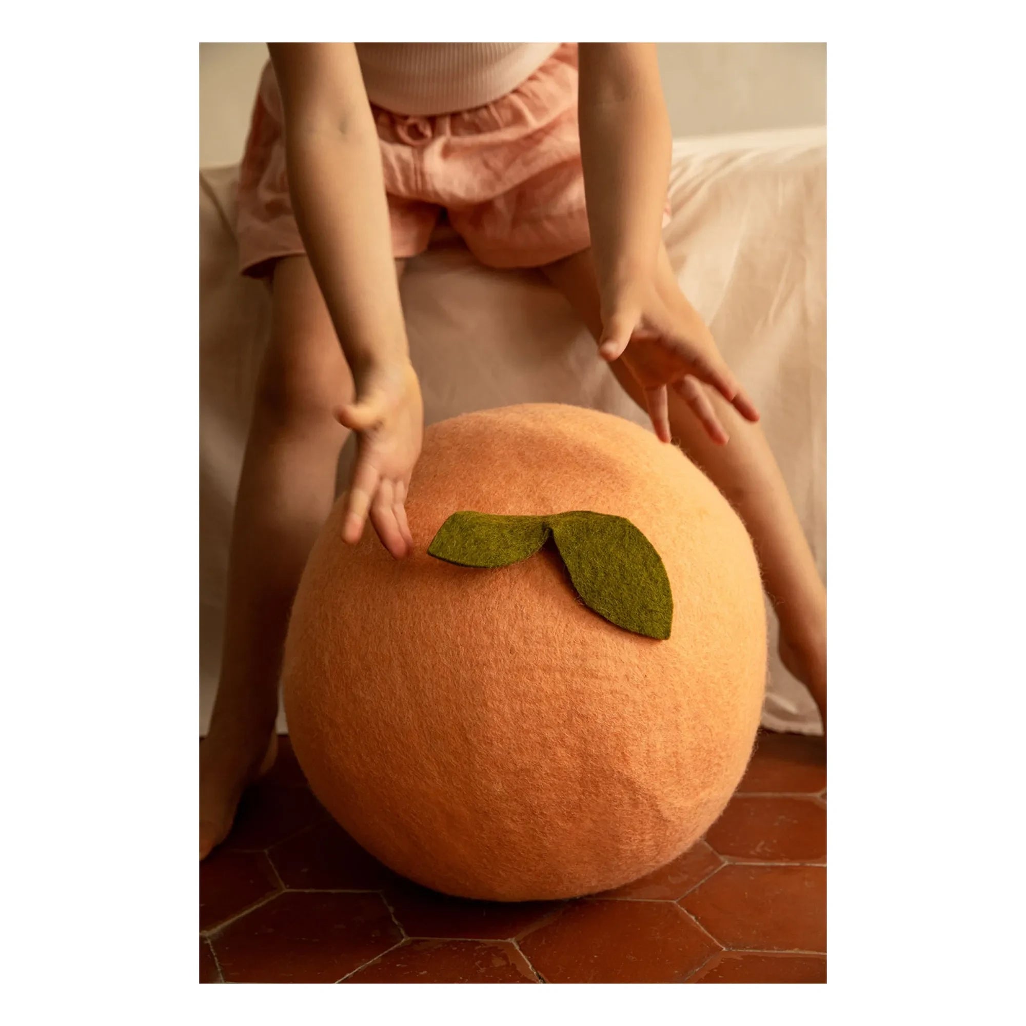 Muskhane - Filz Pfirsich Puff | Blush
