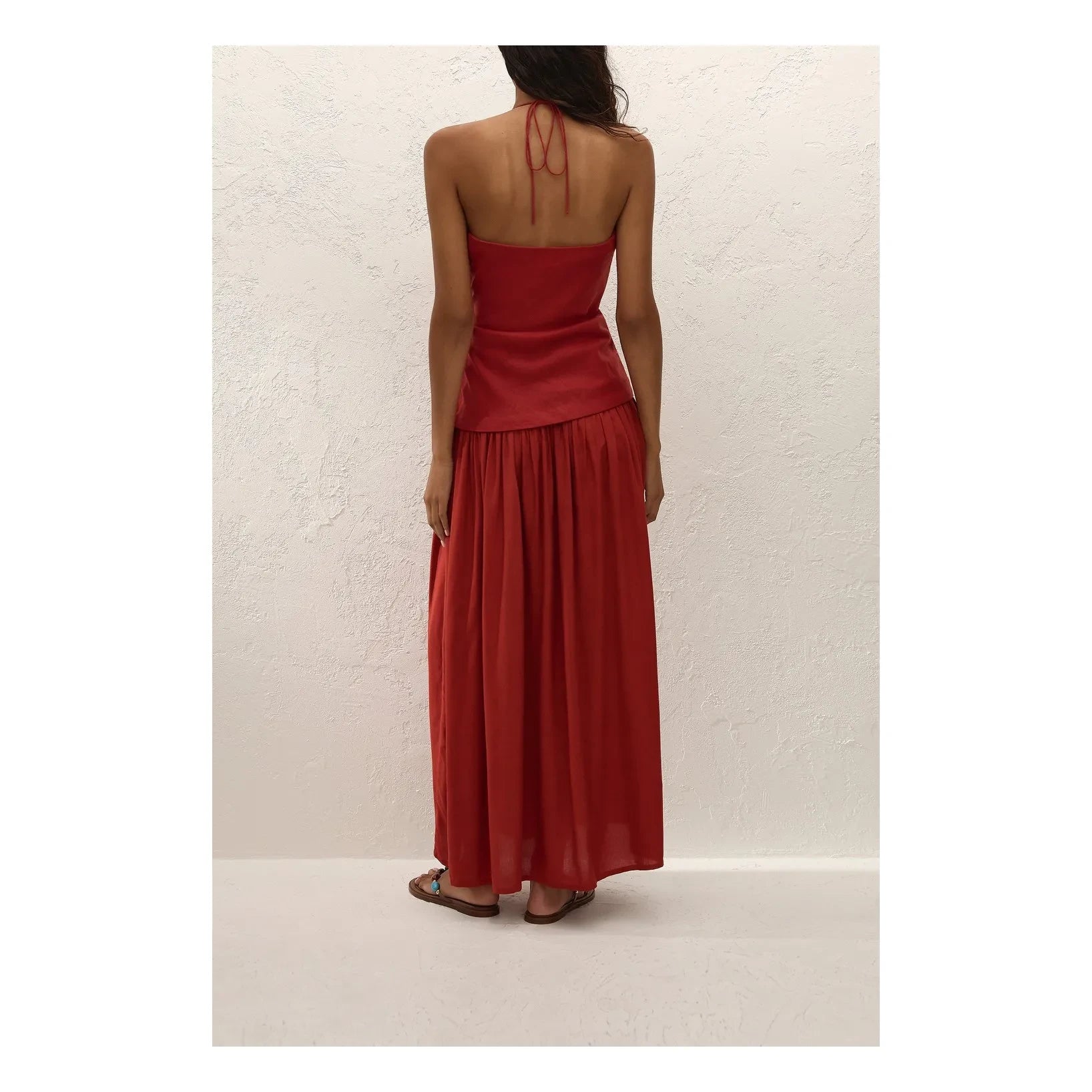 Faithfull the Brand - Notte Maxi Kleid aus Baumwolle | Terracotta