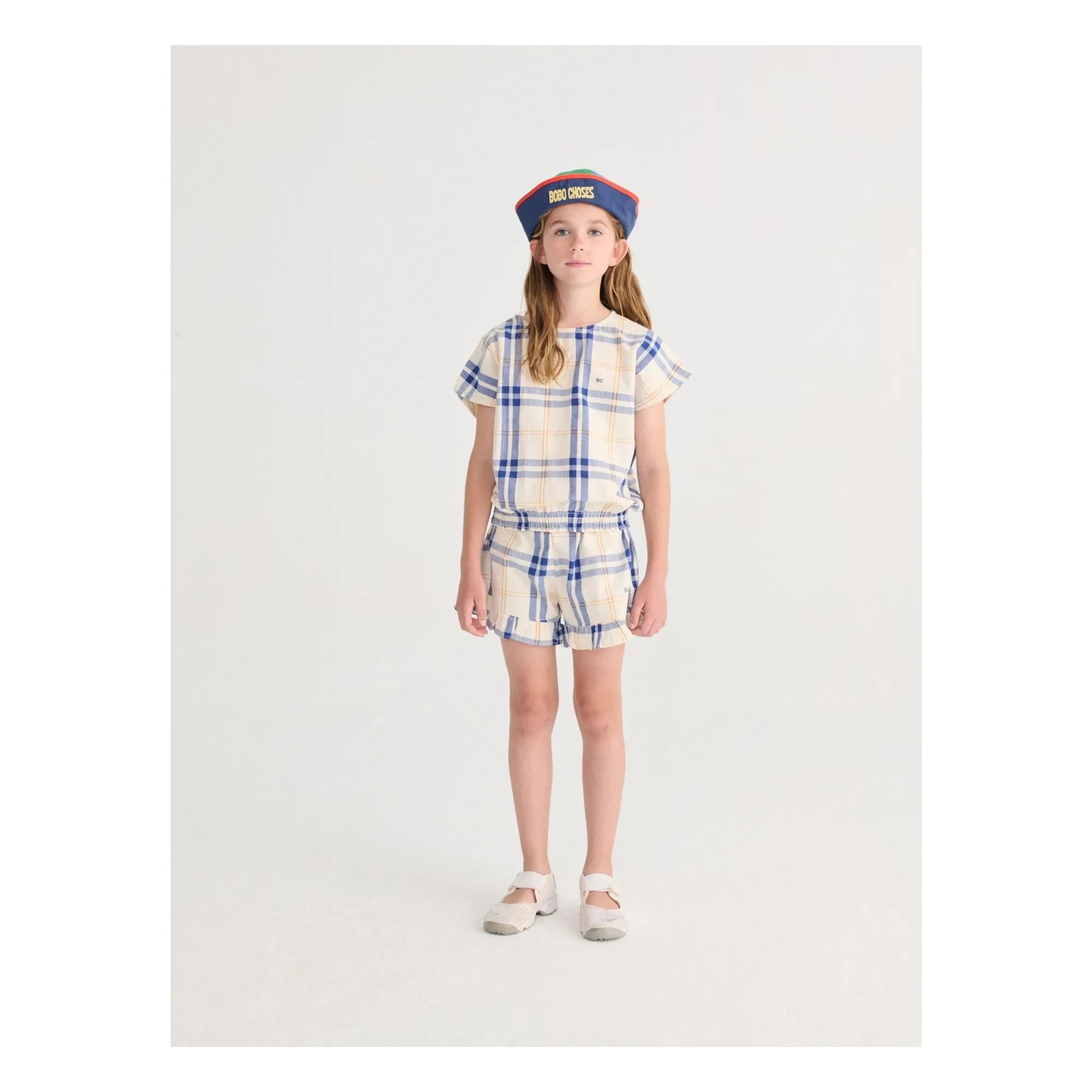 Bobo Choses - Organic cotton plaid top | White