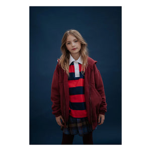 Repose AMS – Sweatshirt mit Reißverschluss aus Bio-Baumwolle | Bordeaux