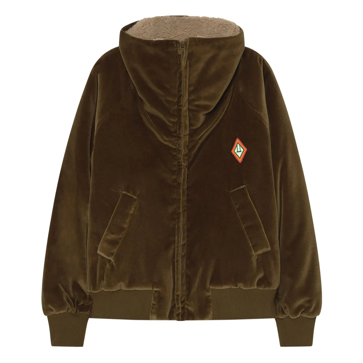 The Animals Observatory - Tiger Velvet Jacket | Khaki