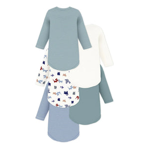 Petit Bateau - 5'li Organik Pamuk Köpek Bodyleri | Yeşil