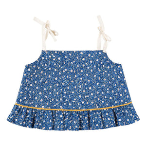 THE LiTTLE POETS - Rosalia Nature Organic Cotton Crop Top | Royal Blue