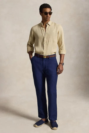 Polo Ralph Lauren Erkek Keten Uzun Kollu Spor Gömlek