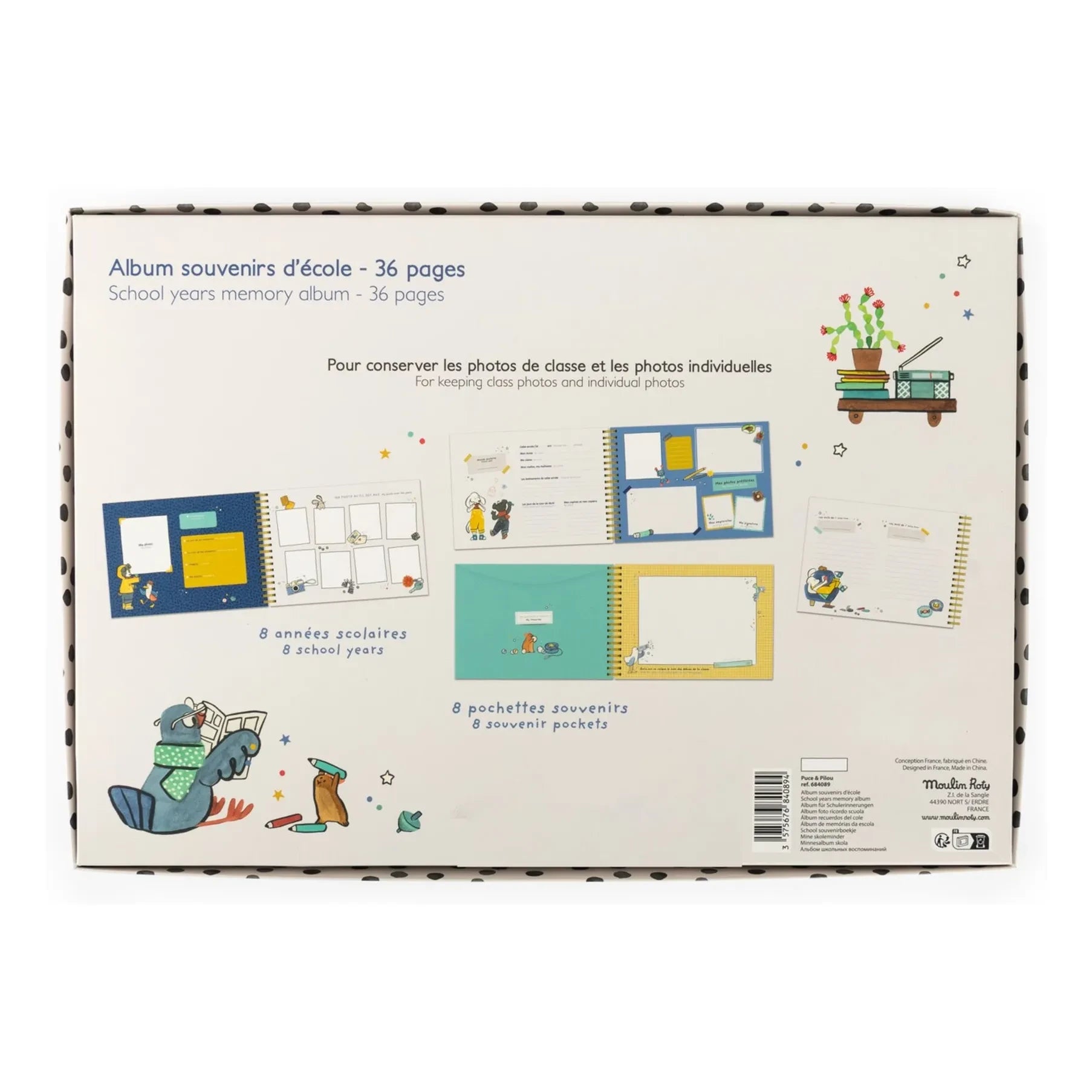 Moulin Roty - School souvenir album - Puce & Pilou
