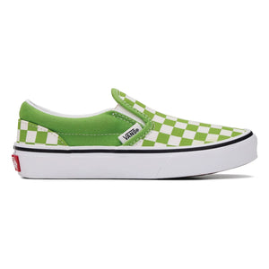 Vans – Slip-On Damier-Sneakers | Grün
