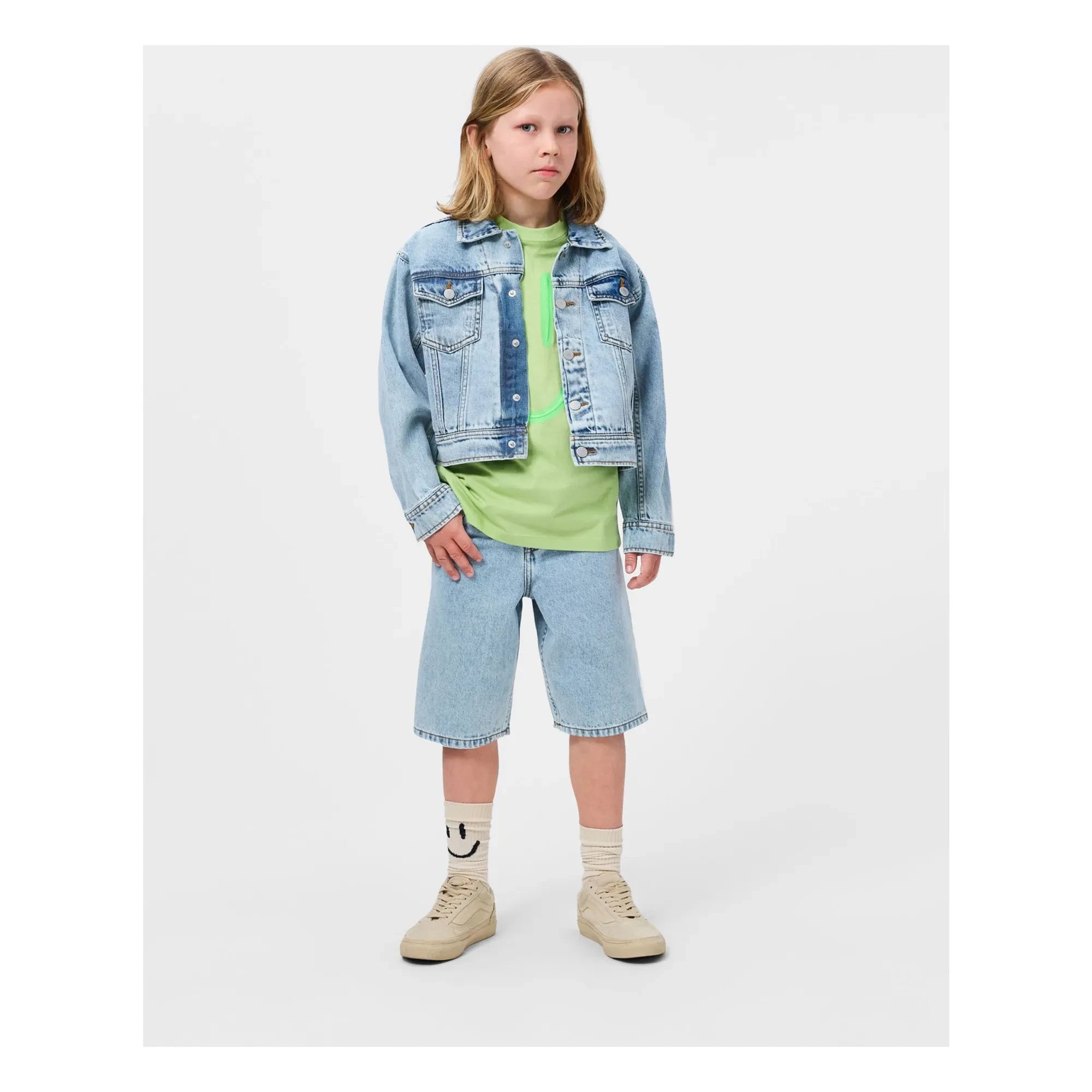Molo - Jeans-Bermuda mit Kunstmuster aus Bio-Baumwolle | Hellblau
