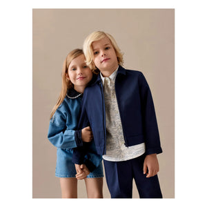 Bonpoint - Milly Denim Şort Organik Pamuk | Mavi