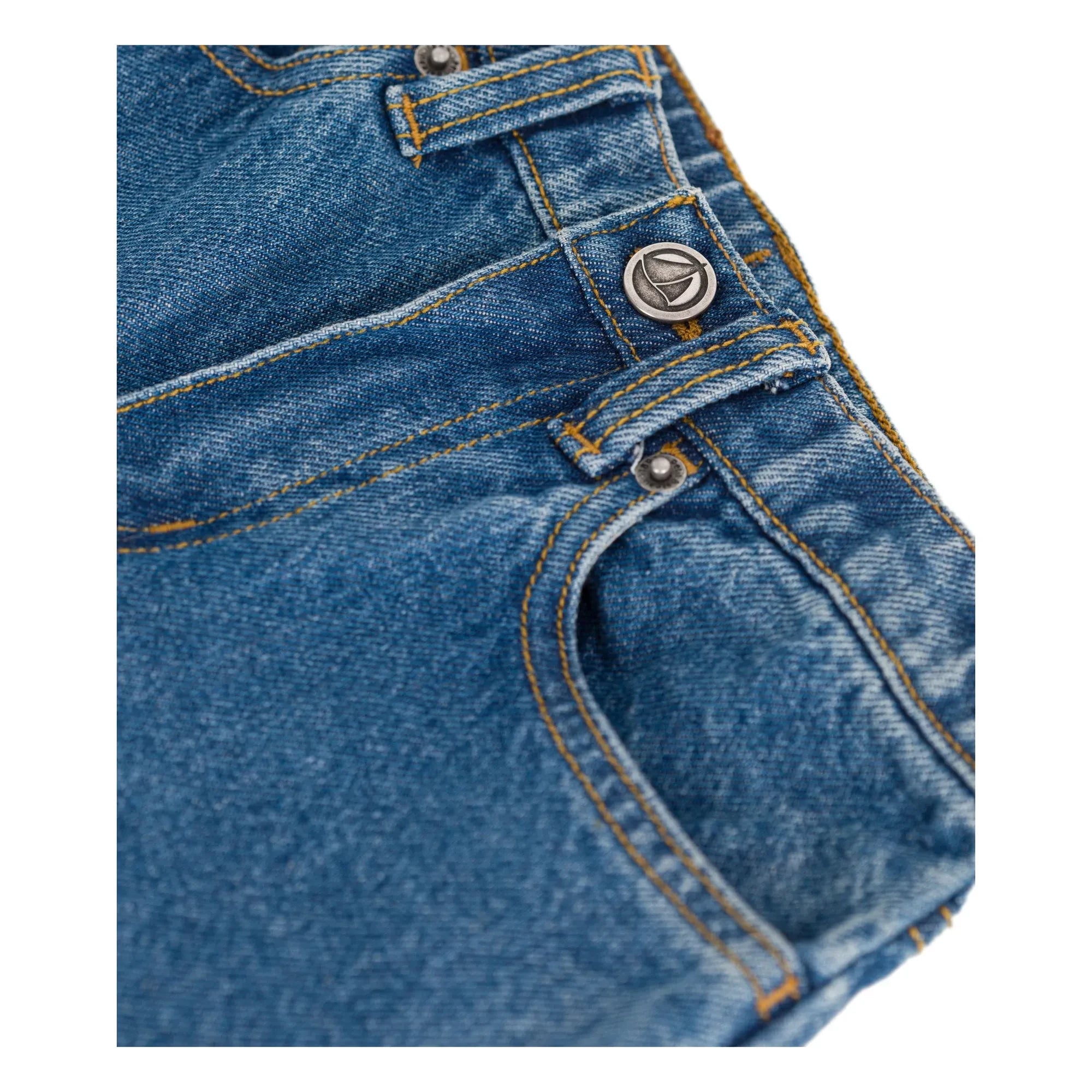 Petit Bateau - Plain Jeans Pants Made from Organic Cotton | Denim Blue