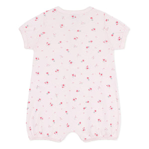 Petit Bateau - Çiçek Desenli Tulum Pijama | Pembe