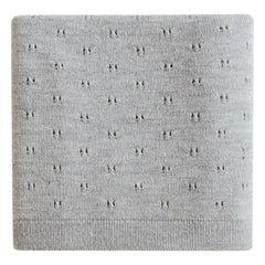 Hvid - Bibi Merinowolldecke | Grau