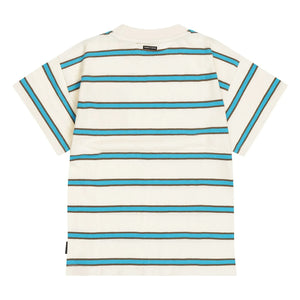 Tumble N'Dry - Oceano Oversize Striped Organic Cotton T-Shirt | Blue
