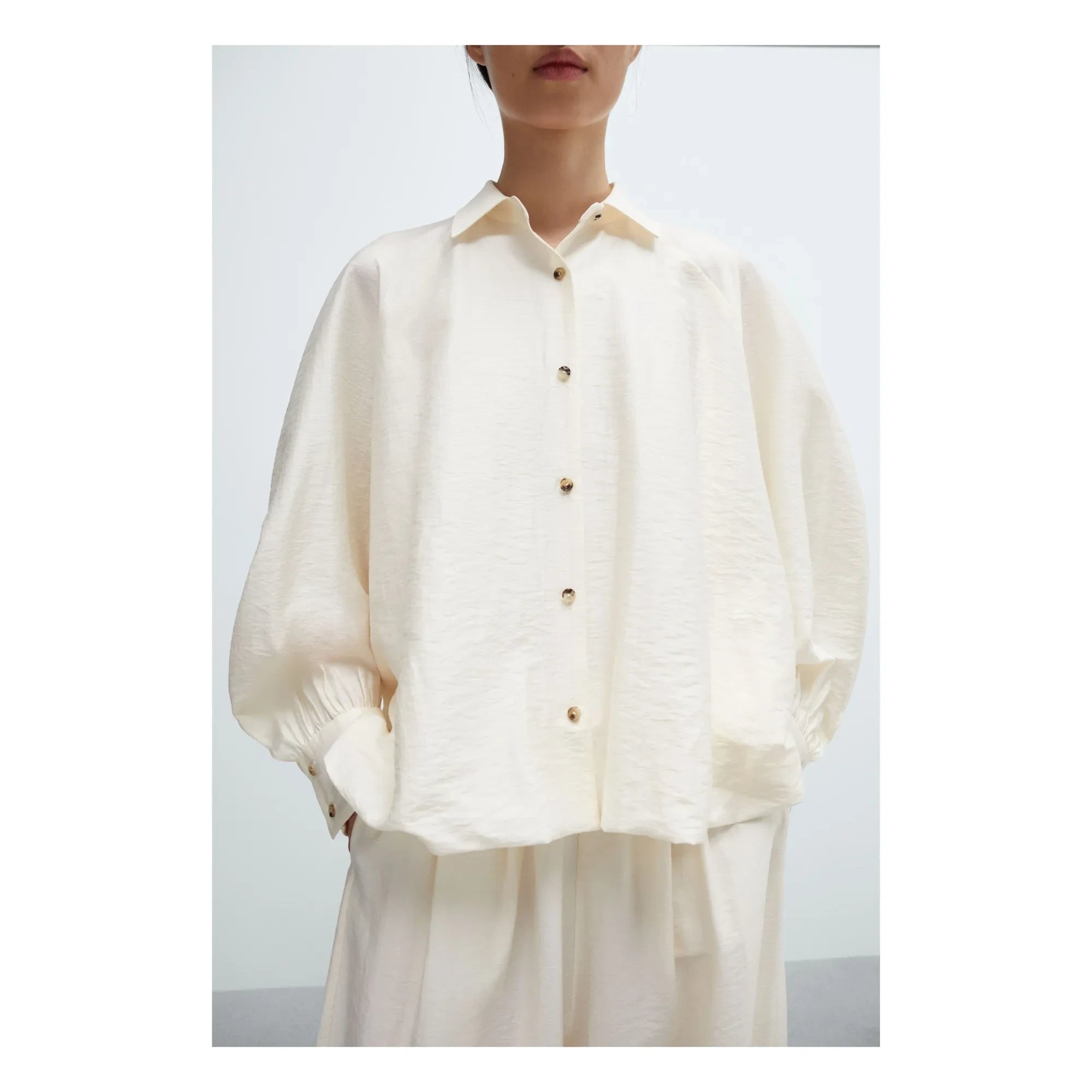 Cordera - Marfil Balloon Sleeve Blouse | Cream