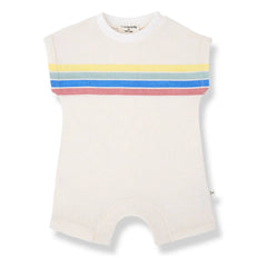 1+ in the family - Campos Striped Romper | White