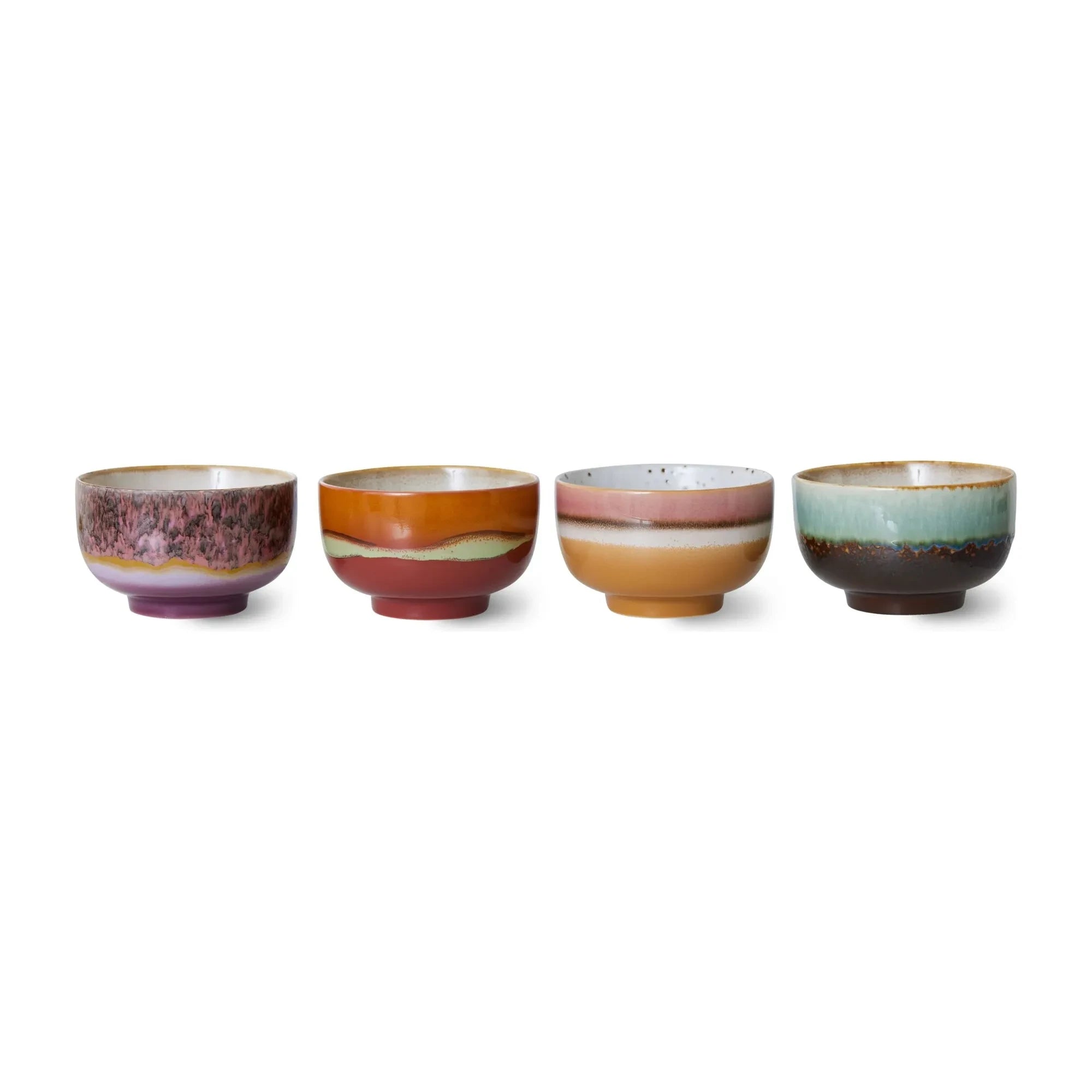 HKliving - Taş seramik kase - 4'lü set