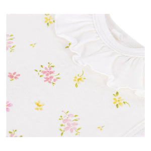 Petit Bateau - Fleurie Organic Cotton Sleep Suit | White