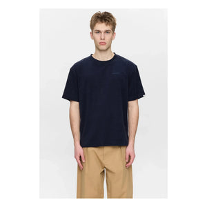 Anerkjendt - Akvillads Frottee-T-Shirt | Dunkelblau
