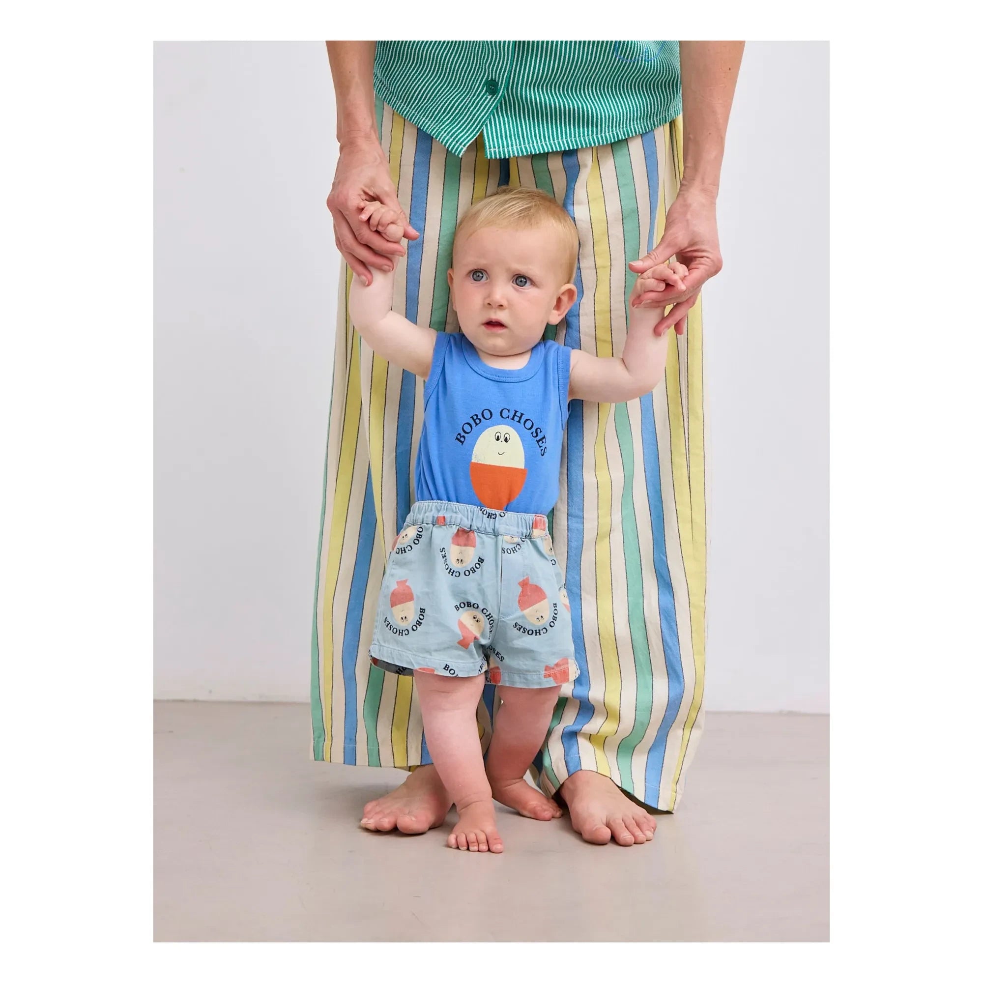 Bobo Choses - Bobo organik pamuklu kolsuz body | Mavi