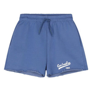 Cos I Said So - Cut-Out Logo Jogger Shorts aus Bio-Baumwolle | Blau