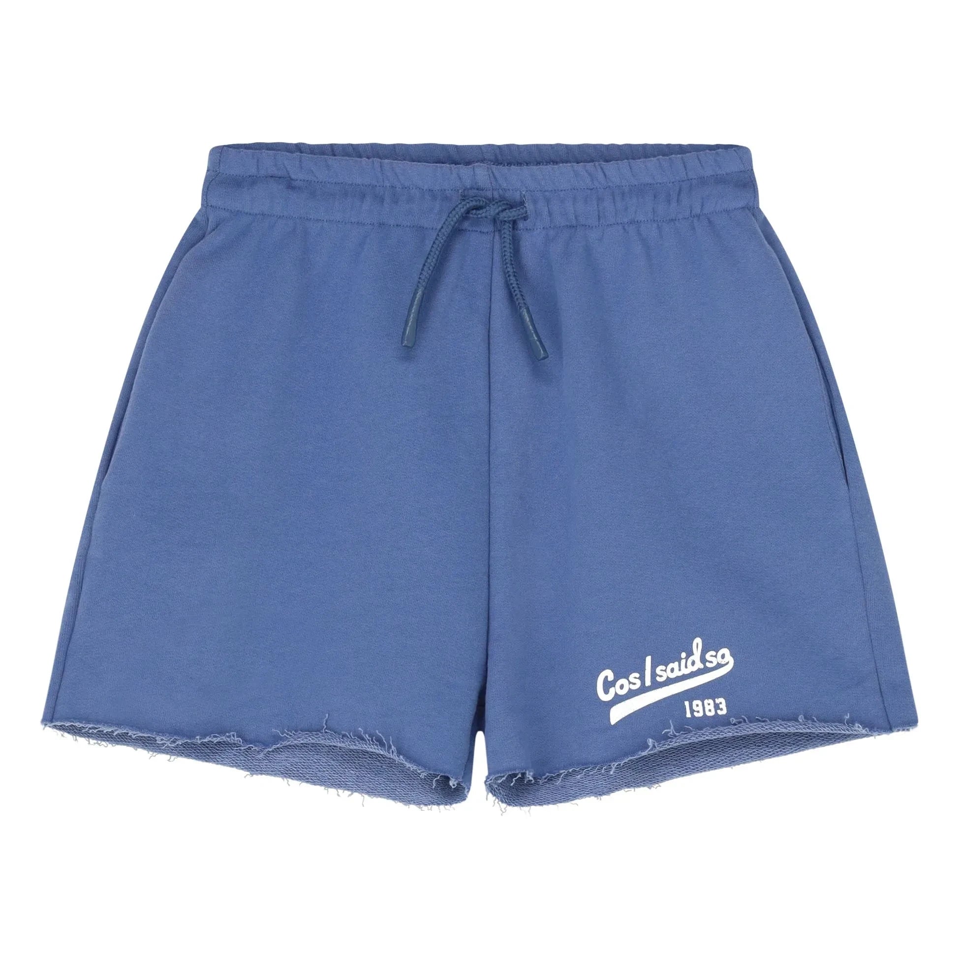 Cos I Said So - Cut-Out Logo Jogger Shorts aus Bio-Baumwolle | Blau