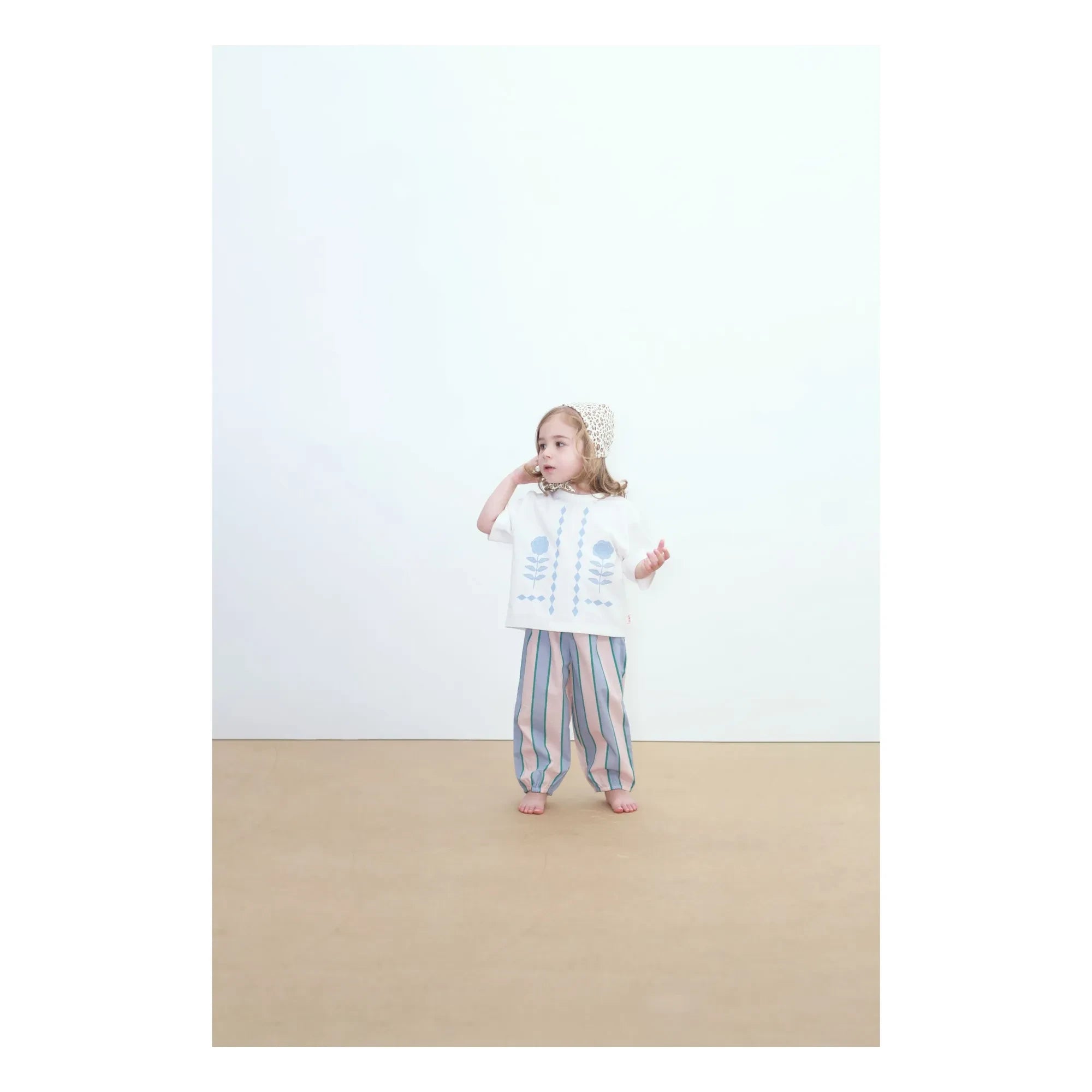 Tinycottons - Popeline Gestreifte Hose | Pastellrosa