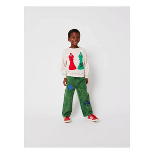 Bobo Choses - Chess Sweat Organik Pamuk | Heather beige
