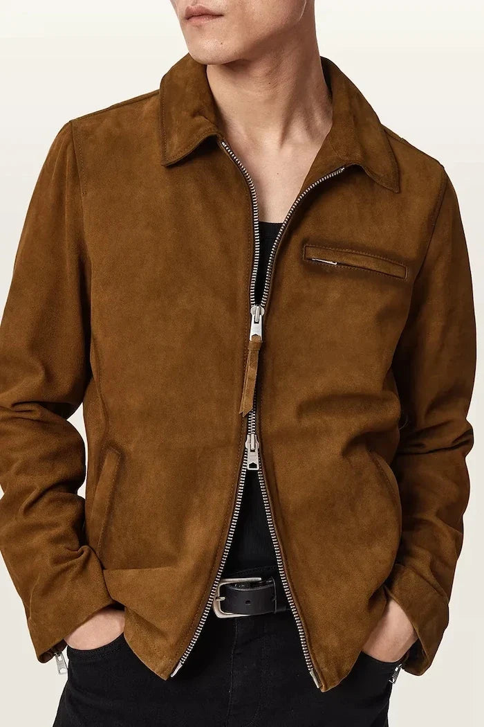 AllSaints Erkek Süet Mevsimlik Ceket ASHWOOD